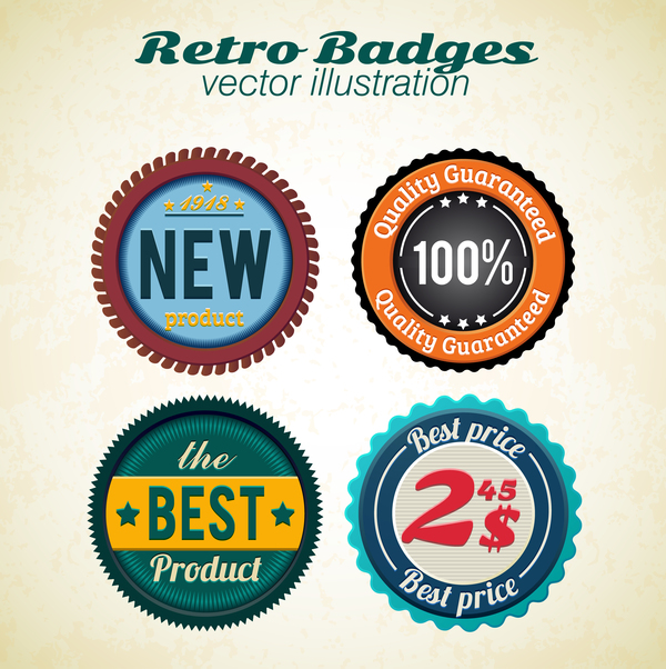 Retro badge vector illustration 02