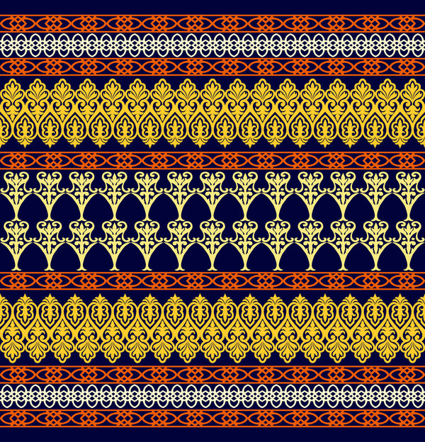 Retro ornate seamless pattern vectors 01