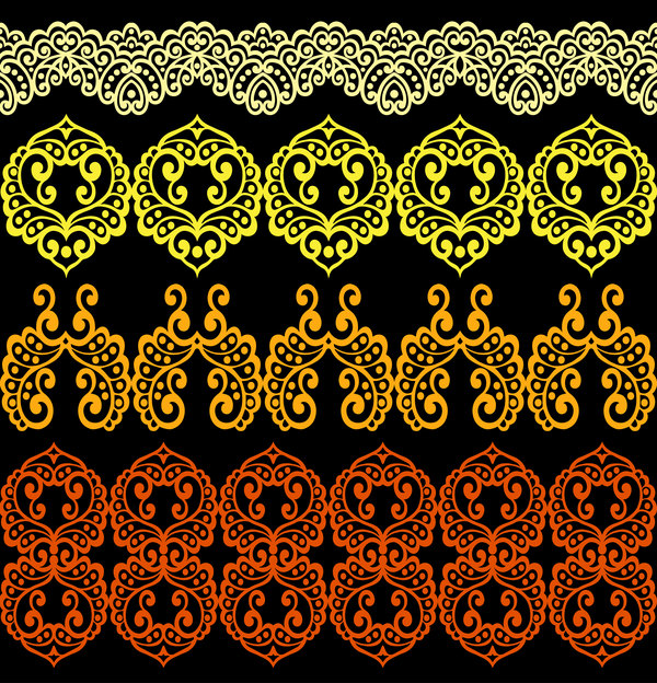Retro ornate seamless pattern vectors 05