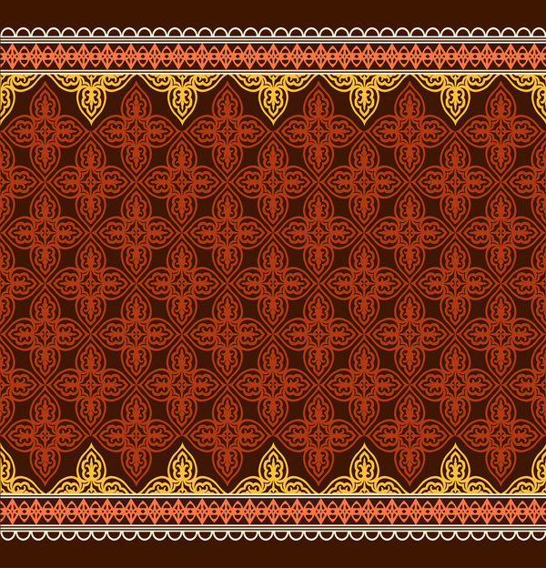 Retro ornate seamless pattern vectors 07