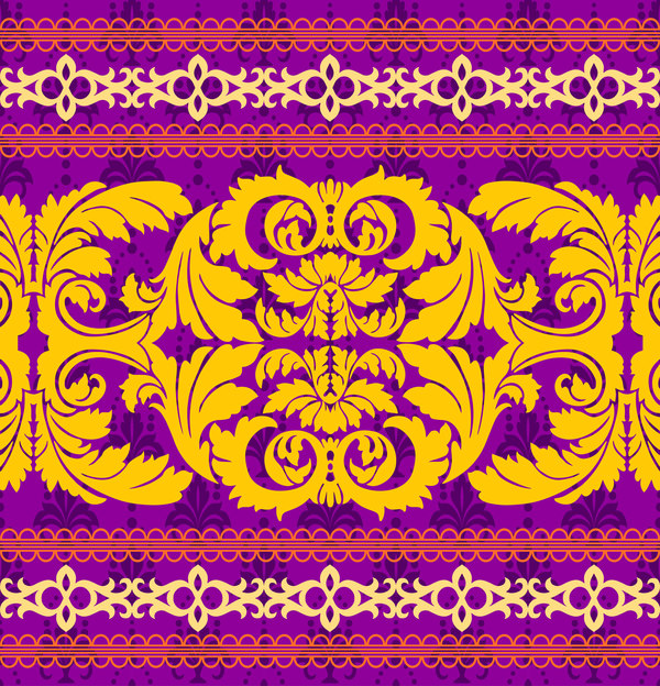 Retro ornate seamless pattern vectors 08
