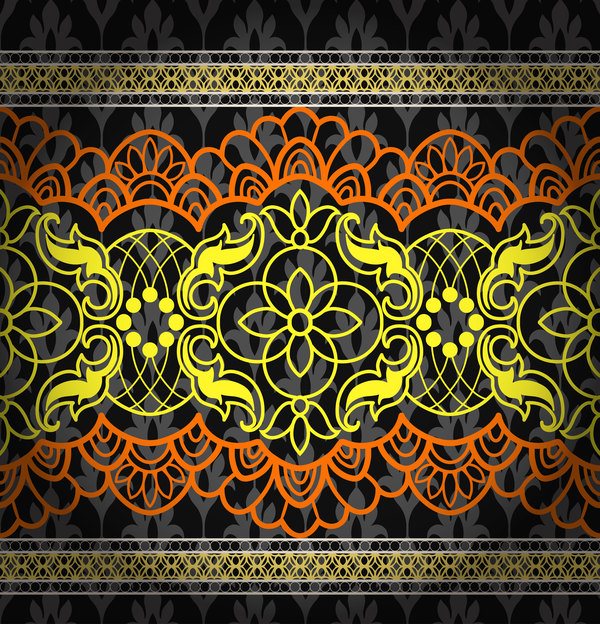 Retro ornate seamless pattern vectors 09