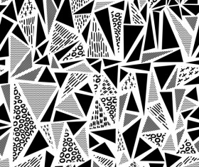 Retro seamless pattern white with black vector 01