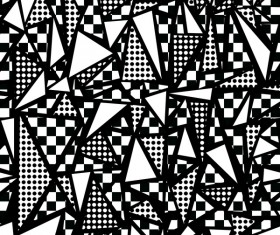 Retro seamless pattern white with black vector 02