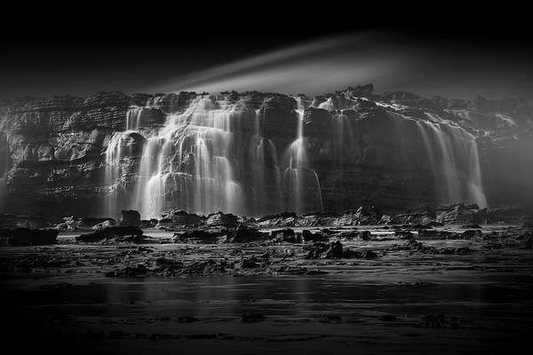 Rock waterfalls Stock Photo