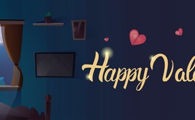 Romantic love with Valentine day card vector 01