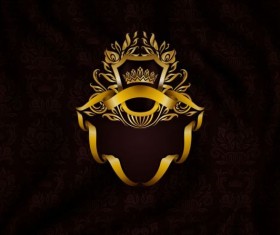 Royal label with dark background vector