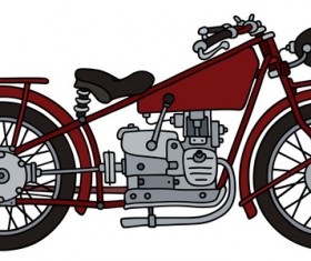 Rtero motorcycle drawing vectors material 01