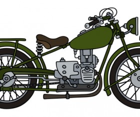 Rtero motorcycle drawing vectors material 02