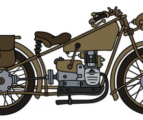 Rtero motorcycle drawing vectors material 03