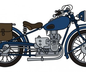 Rtero motorcycle drawing vectors material 04