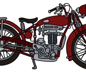 Rtero motorcycle drawing vectors material 05
