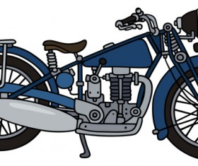 Rtero motorcycle drawing vectors material 07