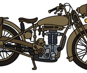 Rtero motorcycle drawing vectors material 09