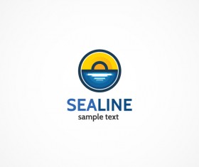 Sea line logo design vectors