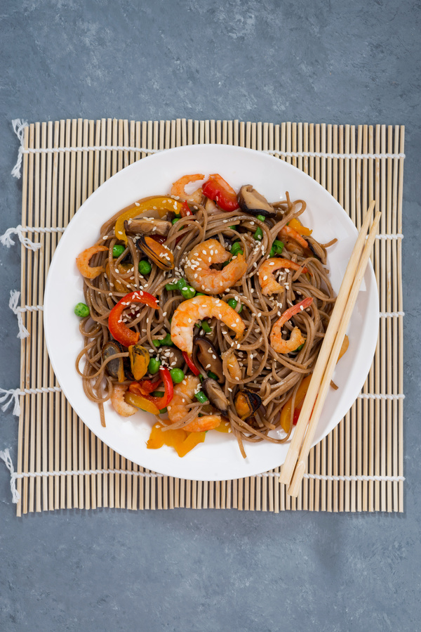 Seafood Soba noodles HD picture 01