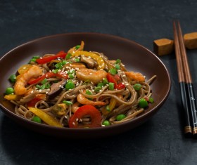 Seafood Soba noodles HD picture 04