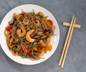 Seafood Soba noodles HD picture 05