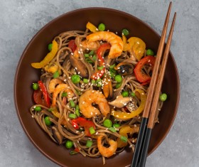 Seafood Soba noodles HD picture 06
