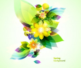 Shining spring flower backgrounds vector