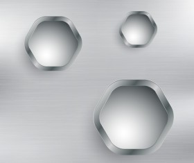 Silver metal background with hole vector