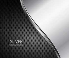Silver with black metal background vector
