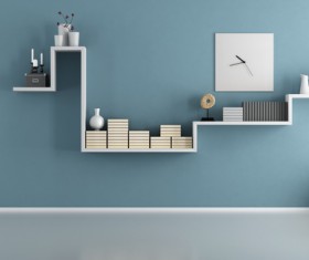 Simple closet with clock Stock Photo