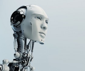 Simulation of intelligent robots Stock Photo 01