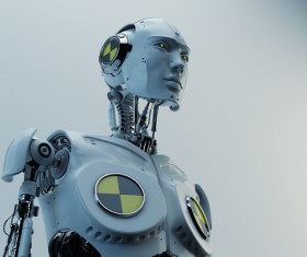 Simulation of intelligent robots Stock Photo 02