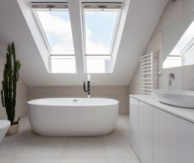 Small bathroom design Stock Photo 03