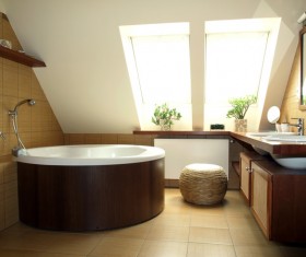 Small bathroom design Stock Photo 04