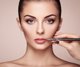 Smear lipstick woman HD picture 03