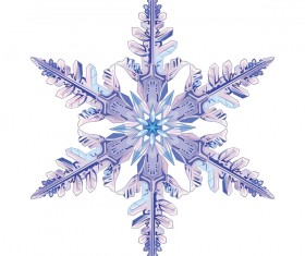 Snowflake with white background vector material 04