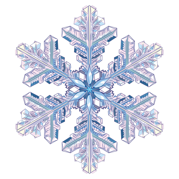 Snowflake with white background vector material 05 free download
