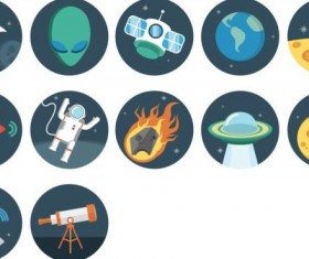 Space vintage icons