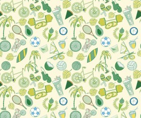 Sport elements seamless pattern vectors 09