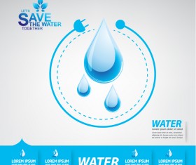 Start now save the water infographic vector 01