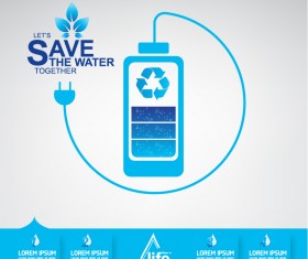 Start now save the water infographic vector 02