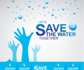 Start now save the water infographic vector 03