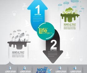 Start now save the water infographic vector 08