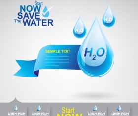 Start now save the water infographic vector 09