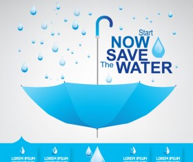 Start now save the water infographic vector 11
