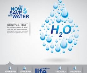 Start now save the water infographic vector 12