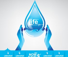 Start now save the water infographic vector 16