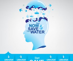 Start now save the water infographic vector 21