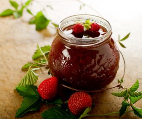 Strawberry jam Stock Photo