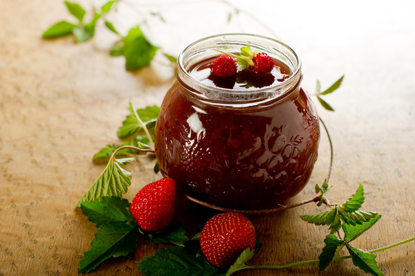Strawberry jam Stock Photo