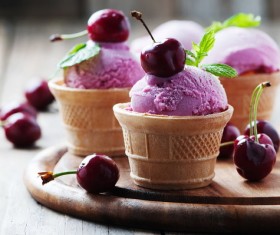 Taro ice cream Stock Photo