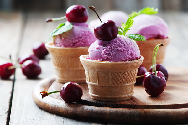 Taro ice cream Stock Photo
