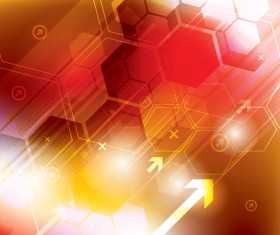 Technology elements with hexagon background vector 04
